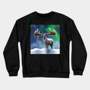 Megaloceros giganteus - Irish Elk, Giant Deer, original artwork Crewneck Sweatshirt